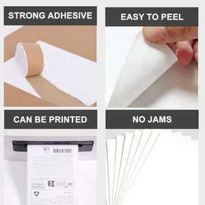 4x5 Inch Matte White Printable Shipping Address Labels 4-Up 40 Sheets Compatible Laser Inkjet <b>Printer</b> For Mailing Packaging - Product Image 2