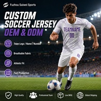 Uniforme de Fútbol Personalizado con Logotipo y Número, Camisetas de Fútbol de Poliéster y Elastano para Partidos