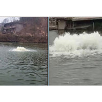 MX populaire au Bangladesh Nouveau verseur 2 Hp Aérateur de surtension Surface d'éclaboussure Étang à poissons flottant Aérateurs de machine d'aquaculture