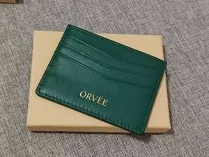 2025 Offre Spéciale vert végétalien en cuir porte-<span class=keywords><strong>carte</strong></span> de crédit portefeuille RFID bloquant la fente en espèces Design minimaliste hommes femmes voyage d'affaires - Product Image 2