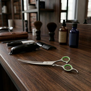 Tijeras de Peluquería AQIABI de 5.5'' y 6'', Acero Inoxidable, Punta Afilada, para Diestros, Tijeras de Entresacar, Tijeras de Corte para Barbería A9024 - Product Image 1