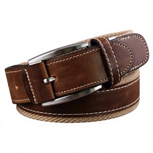 Artisanat – Ceinture homme vintage en cuir de vachette véritable, écologique, imperméable, robuste, réversible, avec ardillon en acier 3D - Product Image 2