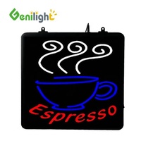 Genilight GLT-LSN5345-010 Enseigne LED néon animée multicolore personnalisable pour affichage publicitaire en bars