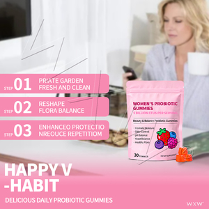 สูตรขั้นสูงของผู้หญิง gummies โปรไบโอติกรวมสารสกัดโปรไบโอติกเพื่อความสมดุลของยีสต์และการสนับสนุนการเผาผลาญ - Product Image 4