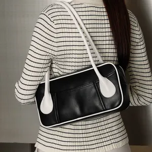 Guangzhou High Quality Brand Ladies Shoulder Bags Large Capacity Simple Design Classy Handbags