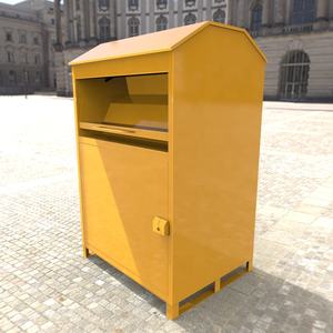 Grande poubelle en métal à double compartiment Grande poubelle de recyclage pour vêtements Produit de services de fabrication - Product Image 5