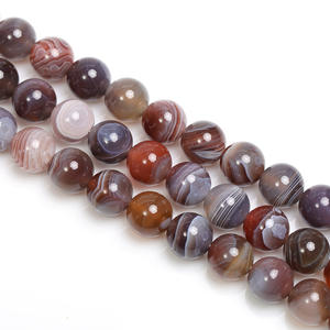 Perline Rotonde in <span class=keywords><strong>Agata</strong></span> del Botswana Nera e <span class=keywords><strong>Marrone</strong></span> Naturale da 4mm, 6mm, 8mm, 10mm, 12mm, Certificate da Terze Parti - Product Image 1