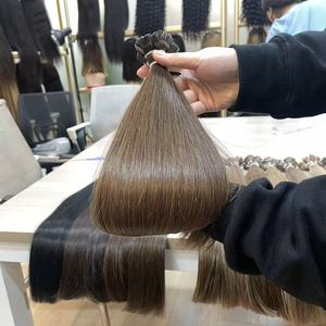 <span class=keywords><strong>Capelli</strong></span> Russi di Alta Qualità Europei Naturali Marroni con Cuticole Allineate, <span class=keywords><strong>Capelli</strong></span> Castani Chiari con Punta a K - Product Image 5