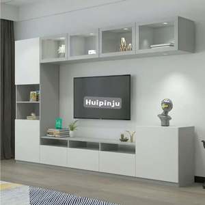 Soporte de TV plegable moderno personalizable de madera contrachapada de melamina para muebles del hogar para sala de estar y dormitorio con función de almacenamiento - Product Image 2
