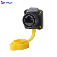 Connecteur Ethernet circulaire industriel étanche IP68 CNLINKO LP20 RJ45 M20, boîtier PBT à verrouillage rapide, prise mâle et femelle