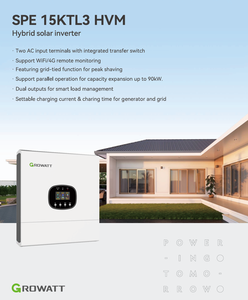 Inversor Híbrido <span class=keywords><strong>Growatt</strong></span> de 15KW Conectado a la Red y Fuera de la Red con Batería de Bajo Voltaje para el Hogar - Product Image 4