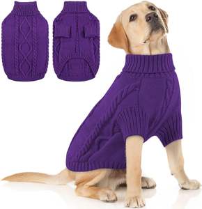 ملابس محبوكة ناعمة ودافئة للحيوانات الأليفة للخريف والشتاء، سترة كلاسيكية عالية الجودة من البوليستر، مريحة ودافئة، توريد مصنع - Product Image 5