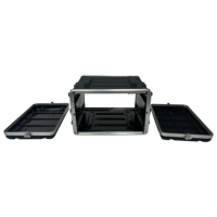Boîtier de transport léger en plastique ABS rigide OEM 6U pour montage en rack, étanche IP67, robuste, pour amplificateur de puissance