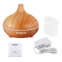 Design classique 500ml 7 couleurs lumière maison Grain de bois diffuseur d'arôme électronique intelligent humidificateur d'air de bureau avec télécommande