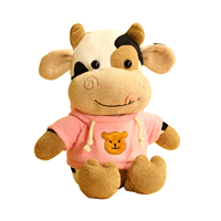 Peluche de vache douce et moelleuse, jouet en peluche non toxique, compagnon câlin pour bébés et tout-petits