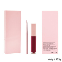 Kit de maquillage à lèvres liquide et crayon contour des lèvres nude brun à marque privée, gloss à lèvres mat naturel à marque privée, ensemble de crayons contour des lèvres crème
