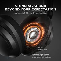 Casque sans fil 1More SonoFlow ANC avec réduction active du bruit QuietMax, codec LDAC, 70 heures d'autonomie pour les voyages en avion