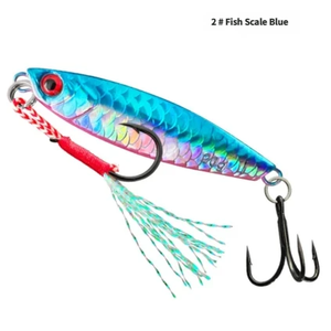 Señuelos de pesca de largo alcance con diseño de <span class=keywords><strong>escamas</strong></span> de pez, señuelos artificiales al por mayor, piezas de cebo de pescado desnudo, señuelos giratorios de placa de hierro - Product Image 4
