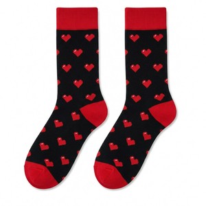 Chaussettes en coton peigné de qualité supérieure, motif jacquard rétro Pixel <span class=keywords><strong>Tetris</strong></span>, chaussettes décontractées amusantes pour hommes et femmes - Product Image 1