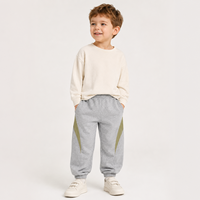 Pantalon de survêtement athlétique unisexe en coton respirant mi-lourd avec empiècements contrastants pour tout-petits garçons et filles, personnalisable