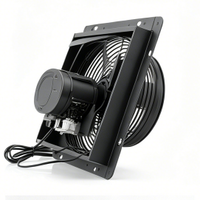 Ventilateur mural intelligent à économie d'énergie de 10 pouces avec volets automatiques pour usage commercial et domestique, ventilateur à volets carrés EC