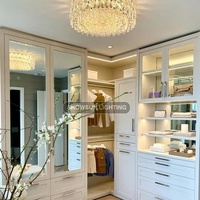 Luxe K9 Cristal Plafonnier Salon Hôtel Chambre Rond Led Cristal Plafonnier