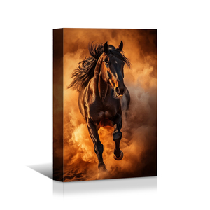 Cavalos Correndo no Fogo: Vintage Farm Style Art Printing, Canvas Wall Art Painting, Decoração de Sala, Animais <span class=keywords><strong>Posters</strong></span> - Product Image 1