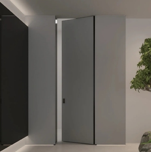 Bộ cửa khách sạn HPL chống cháy cửa nội thất cách âm cho phòng ngủ Màn hình sợi thủy tinh lưới hoàn thành tối giản - Product Image 1