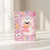 Paquete de 10 Mini Libretas de Bolsillo con Cubierta de Dibujos Animados, 10*8cm, Bloc de Notas con Doble Espiral