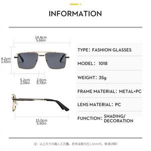 Lunettes de soleil de pilote rétro de luxe en alliage avec logo personnalisé 2026, protection UV400, double pont, carrées, pour hommes - Product Image 6