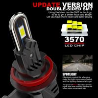 Phares de voiture LED à branchement direct U1 les plus vendus, modifiés avec ventilateur haute puissance série U