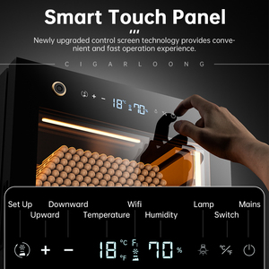 Humidor Eléctrico para Cigarros Cigarloong 168C, Gabinete de Madera de Cedro con Refrigeración por Compresor, Capacidad de 260L, Termostato Ajustable - Product Image 6