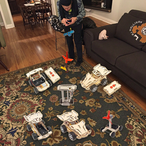 Kit edukasi anak-anak, Kit pembelajaran bongkar pasang, Kit batang mainan Laser mobil kayu untuk anak-anak - Product Image 1