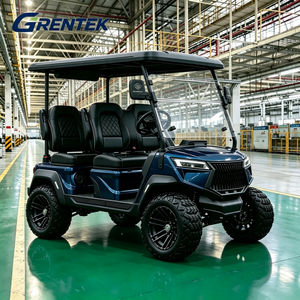 Carrito de Golf Eléctrico de Lujo de 4 Plazas, 48V, Asientos de Cuero, Amortiguador, Homologado para Calle, Autonomía de 30-50 km, para Parques y Resorts, para Carreteras No Públicas - Product Image 3