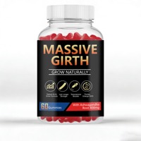 Gummies Massives Girth 60 unités, Complément Alimentaire Naturel à Base de Racine d'Ashwagandha pour le Soutien Immunitaire des Adultes, Direct Usine
