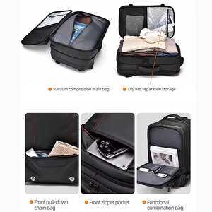 Sac à dos de voyage extensible et étanche pour homme, antivol, grande capacité, avec serrure à code, approuvé pour l'<span class=keywords><strong>avion</strong></span>, sac à dos sous vide - Product Image 5