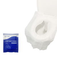Elinnee Lot de housses de siège de toilette jetables monobloc, 2 couches, universelles, en papier, grande quantité en stock, Modèle E55