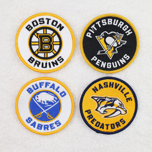 Custom National Hockey League Logo Embroidery Patch Clothing Heat <b>Press</b> Badges Embroidered Patches Sew Iron on for <b>Clothes</b> - Product Image 3