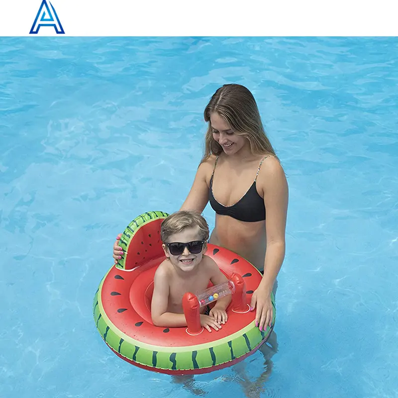 Kids' baby children PVC air blow inflatable pool water float baby seat baby boat for watermelon fruit children tube