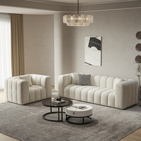 Canapé carré inclinable deux places rembourré, style nordique moderne et minimaliste, incontournable pour salon d'appartement 2026