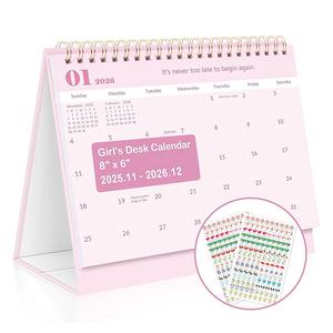 <span class=keywords><strong>Calendario</strong></span> de Escritorio Personalizado con Logotipo, Motivacional, Estético, Kawaii, Color Rosa para Mujer - Product Image 3
