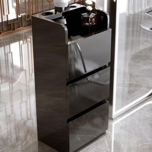 Nouveau chariot de salon moderne en acier inoxydable à 4 roues pour salons de coiffure, hôtels, salons et usage extérieur - Aucun installation requise - Product Image 1