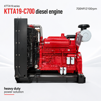 Moteur diesel SCDC Cumins 700hp KTTA19-C700 2100 tr/min refroidi par eau, 4 temps, pour machines de construction lourdes et exploitation minière