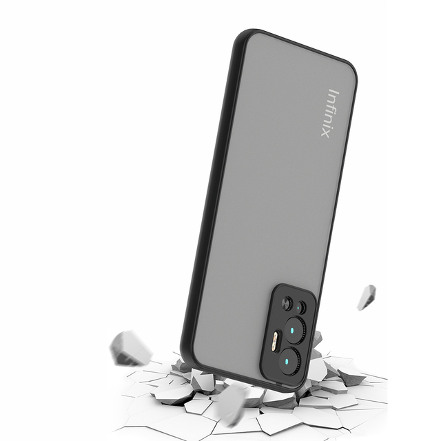 Factory Price TPU PC Smoke Phone Case for Infinix Hot12 Matte Clear Mobile Back Cover for Smart Phone