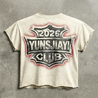 T-shirt en coton personnalisé de haute qualité, grande taille, style vintage, impression DTG, graphisme surdimensionné, effet délavé, coupe ample pour homme