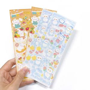 Feuille d'autocollants pailletés à <span class=keywords><strong>effet</strong></span> arc-en-ciel, impression personnalisée, autocollants adhésifs imperméables découpés à la forme, autocollants décoratifs pailletés, sans MOQ - Product Image 6