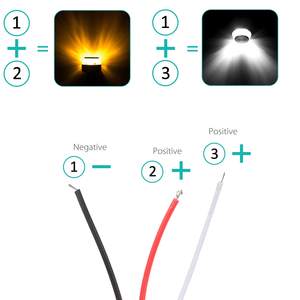 1 Paire de clignotants avant de moto à 12 LED ambre avec résistance pour guidon et systèmes de carrosserie - Product Image 5