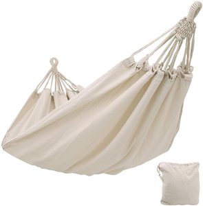 Hamaca Mejorada, Segura, Lavable a Máquina, de Lona de Algodón Blanco y Poliéster - Product Image 2