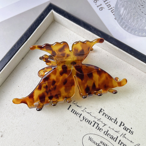 Accesorios para el cabello para mujer, pinzas para el cabello de acetato con diseño de mariposa nuevo colorido personalizado, pinza para el cabello para mujer, venta al por mayor - Product Image 2