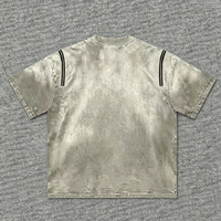 T-shirt décontracté vintage surdimensionné en coton 100% avec impression DTG, logo personnalisé, effet vieilli, streetwear, vêtements unisexes